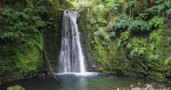 Salto do Prego waterfall, Sao Miguel Island, Azores, Portugal