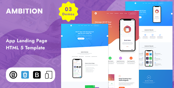 Ambition - App HTML Template