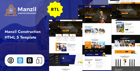 Manzil - Construction and Building HTML Template
