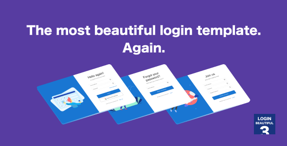 Beautiful Login 3 - The most beautiful login template in React