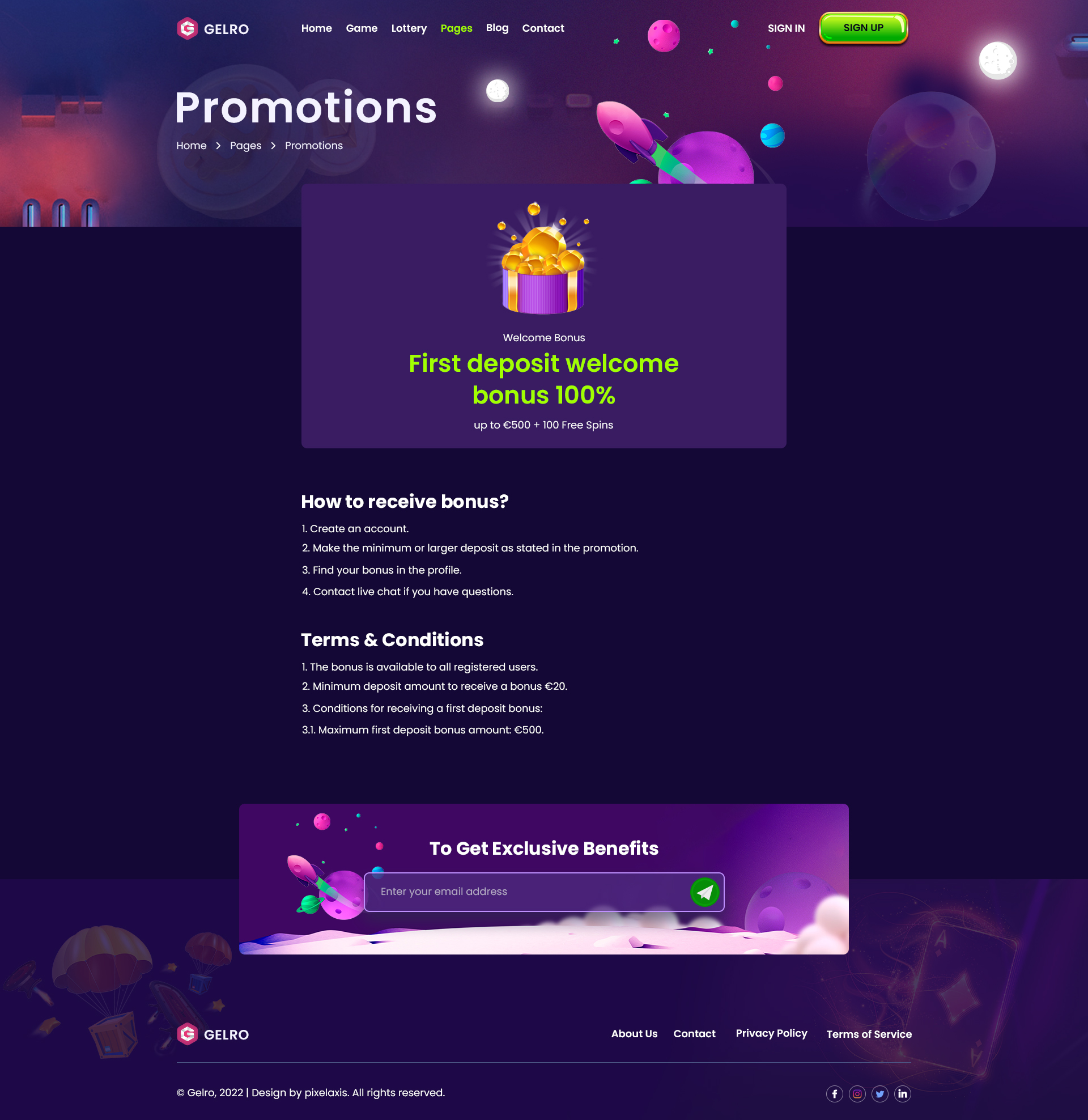 Gelro - Online Gaming PSD Template by pixelaxis