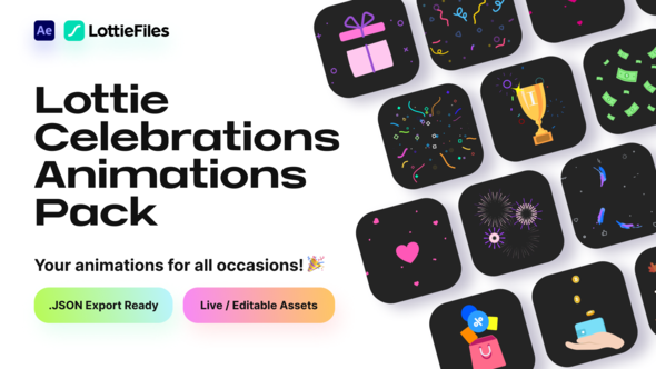 Lottie Celebratory Animations Pack