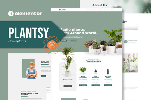 Plantsy - Houseplants Elementor Template Kit