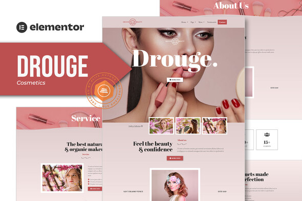 Drouge - Cosmetic Elementor Template Kit