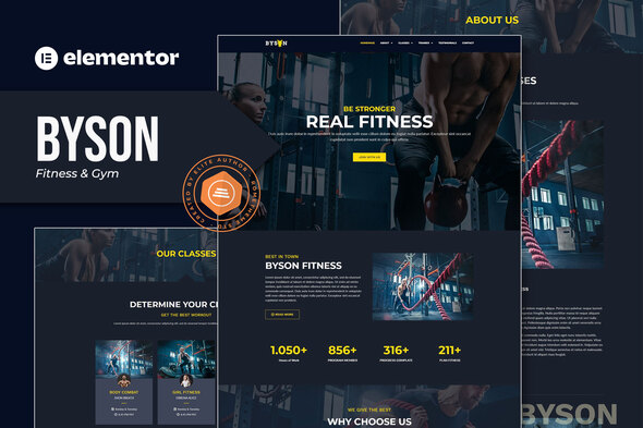 Byson - Fitness & Gym Elementor Template Kit