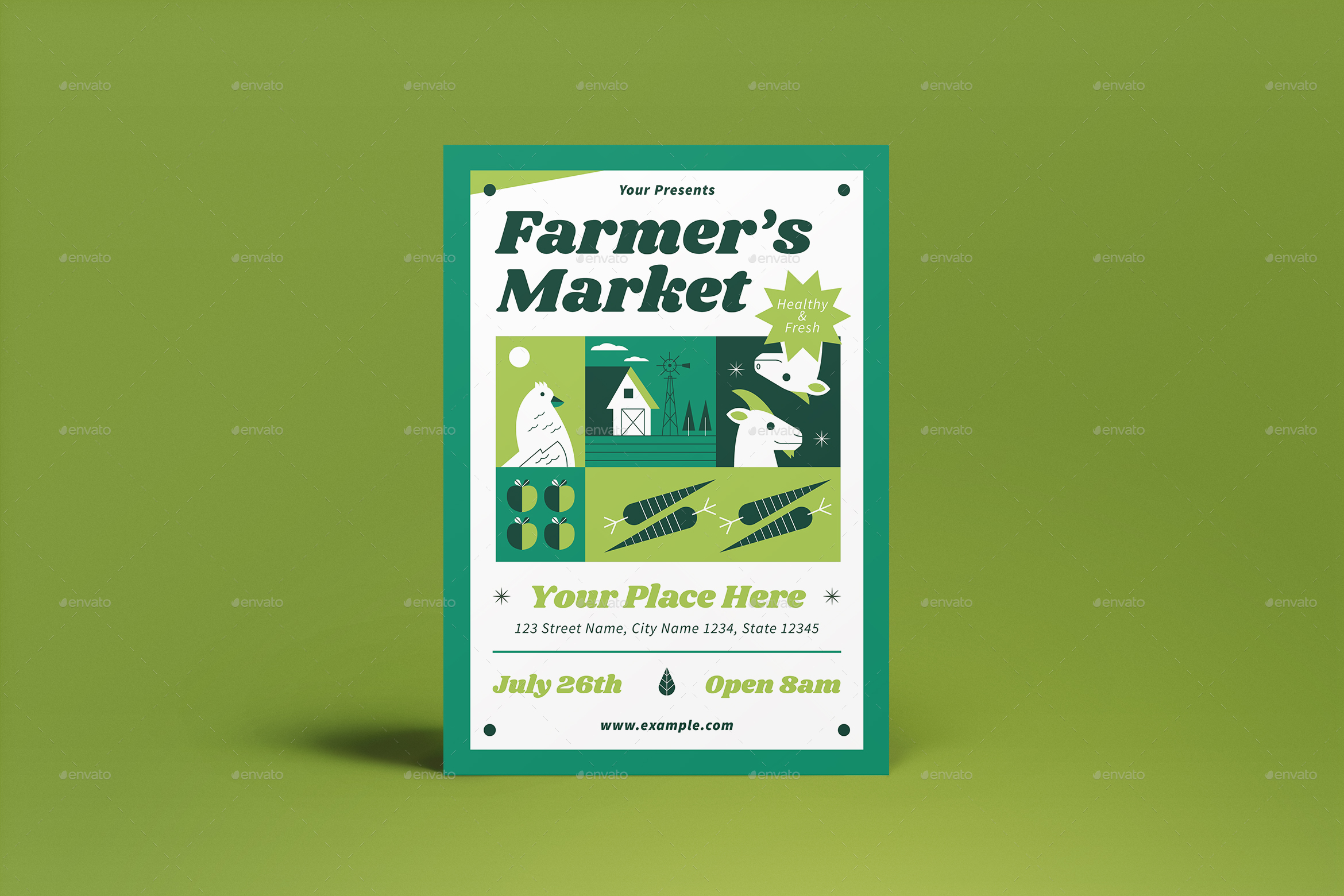 Farmers Market Flyer, Print Templates GraphicRiver