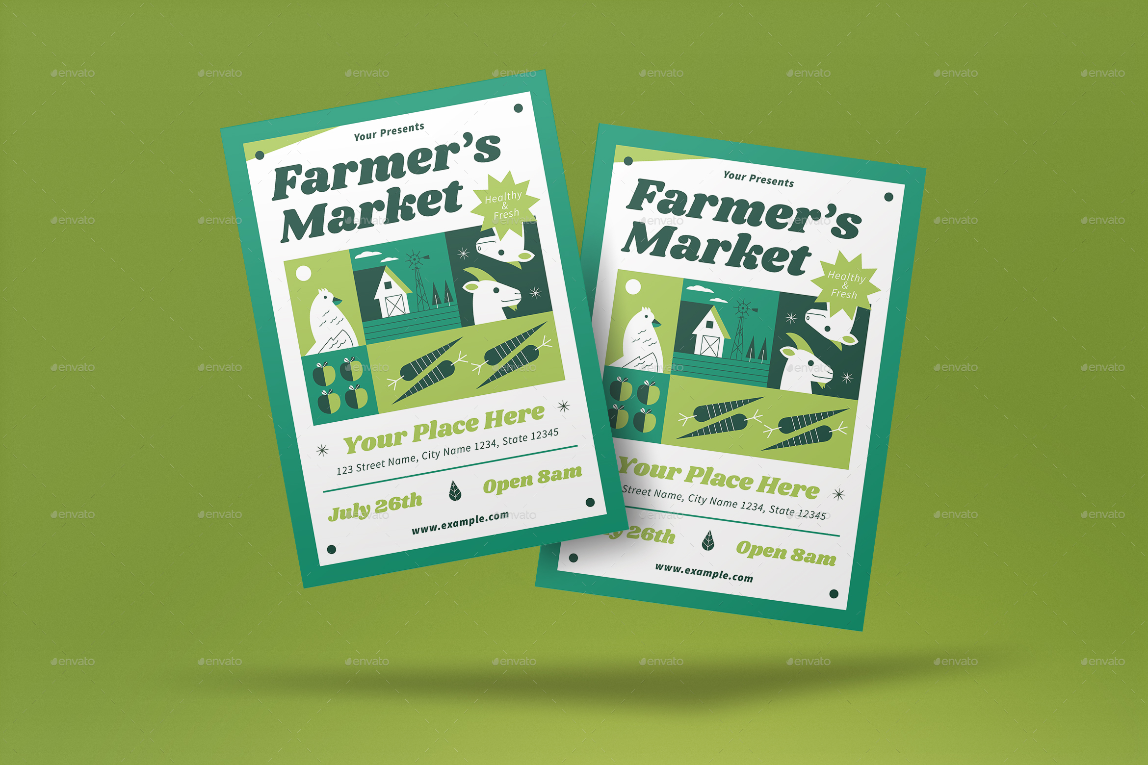 Farmers Market Flyer, Print Templates GraphicRiver