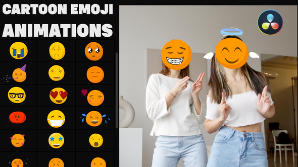 Cartoon Emoji Animations for DaVinci Resolve