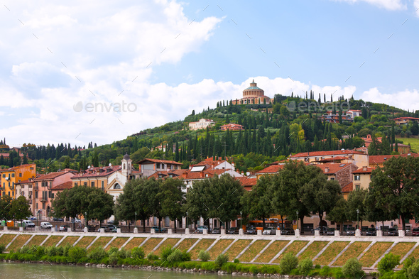 Verona historic center cityscape - Stock Photo - Images
