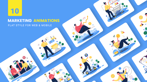 Business Maketing Animations - Flat Concept