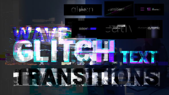 Wave Glitch Text Transitions