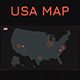 USA Map and HUD Elements - VideoHive Item for Sale