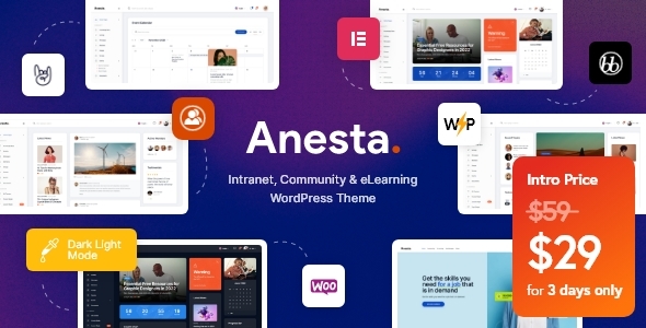 Anesta – Intranet, Extranet, Community and BuddyPress WordPress Theme