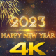 Happy New Year 2023 Gold - VideoHive Item for Sale