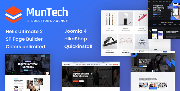 Muntech - IT Solutions and Company Services Joomla 3 & 4 Template