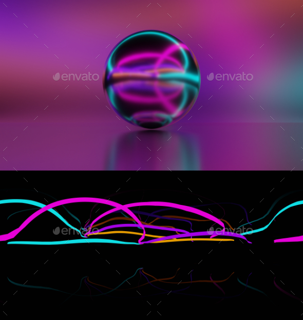 Colorful Neon Light Curves