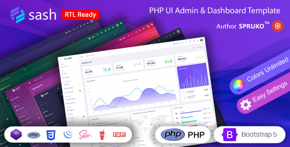 Sash – PHP Admin & Dashboard Template