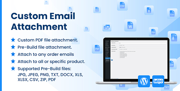 WooCommerce Custom Email Attachment – WordPress Plugin
