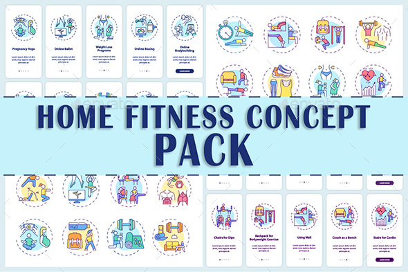 Home fitness concepts pack