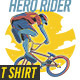 Hero Rider T Shirt Design Template