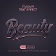 Beauty Text Effect Rose Gold Style