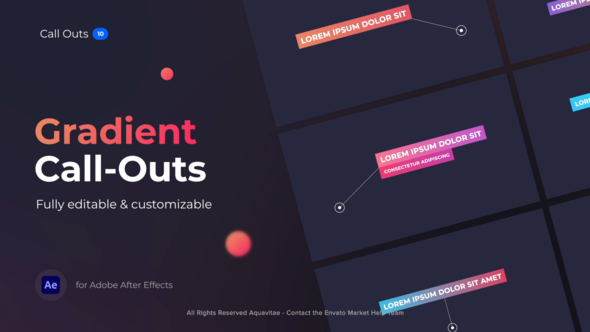 Gradient Call Outs Titles template preview