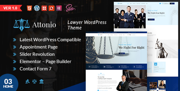 Attonio | Lawyer WordPress Theme