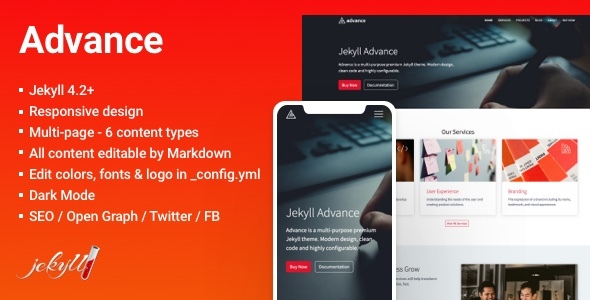 Advance - Modern Multi-Page Jekyll Theme