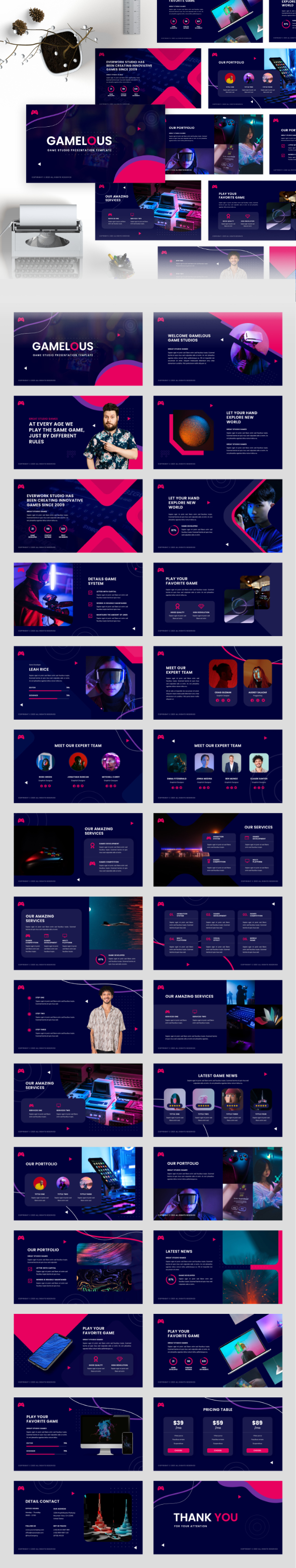 Gamelous - Game Studio PowerPoint Template