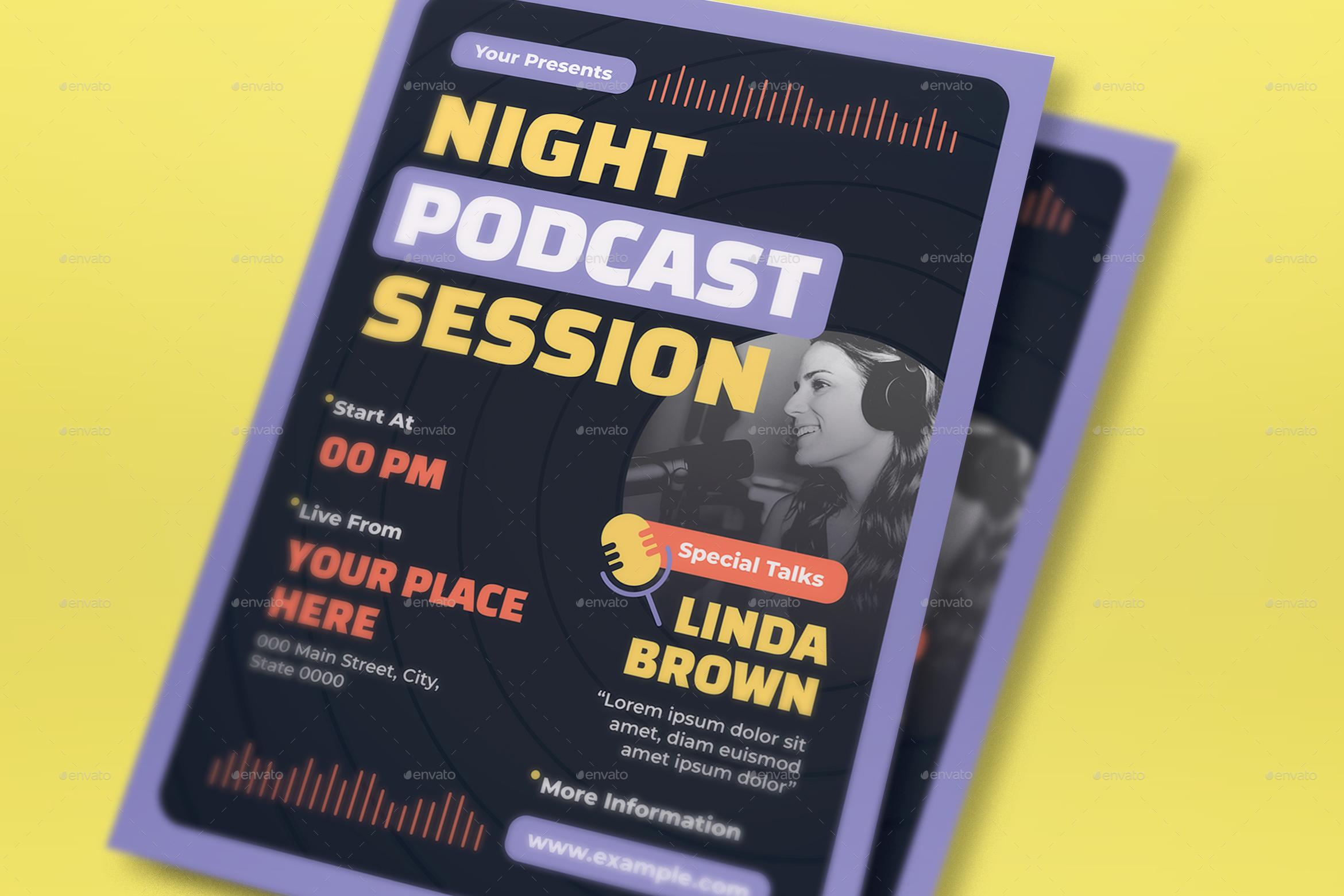 Podcast Session Flyer Set By Graphicook Graphicriver