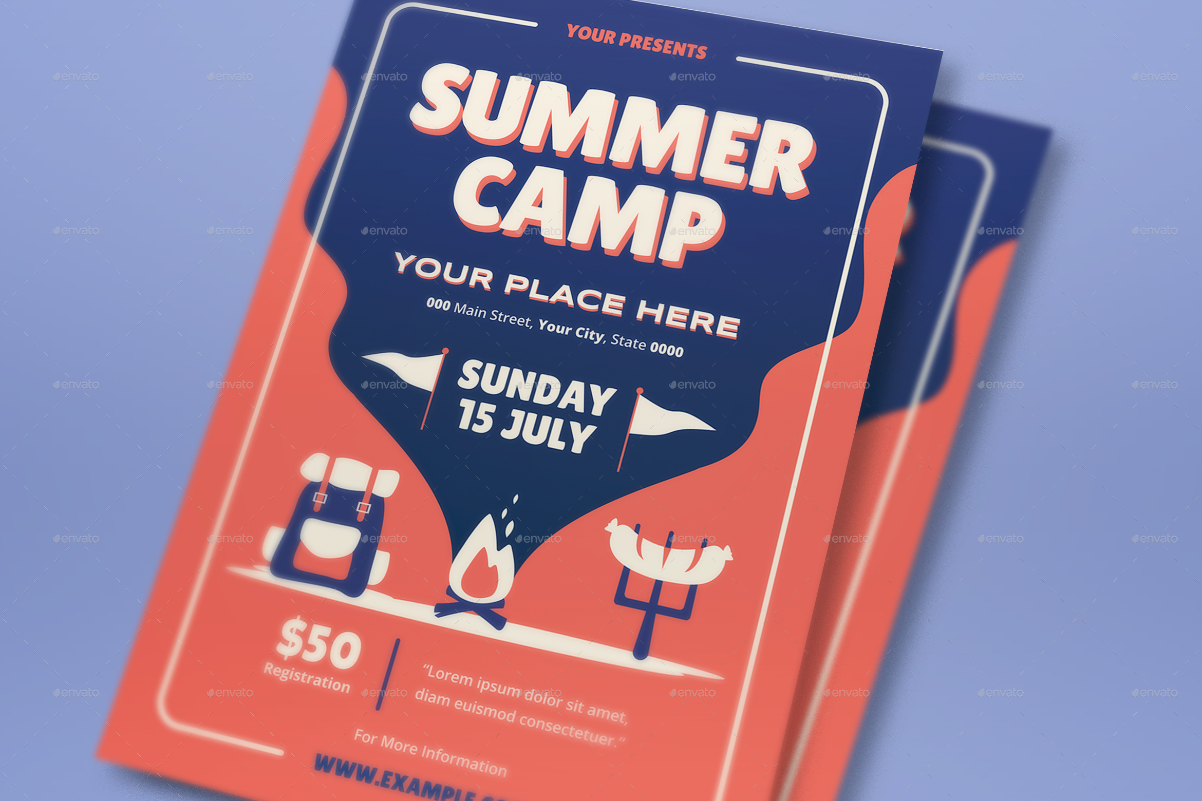 Summer Camp Flyer Set, Print Templates | GraphicRiver