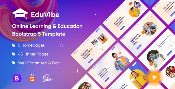 Exceptional EduVibe - Education HTML Template Using Bootstrap 5