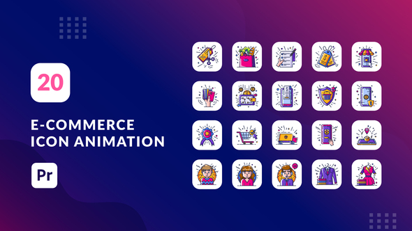 E-Commerce Animation Icons | Premiere Pro MOGRT