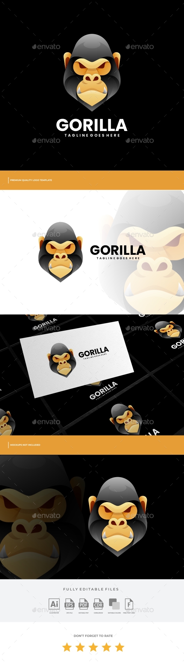 Gorilla Gradient Logo Template