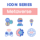 60 Metaverse Icons | Indigo Series