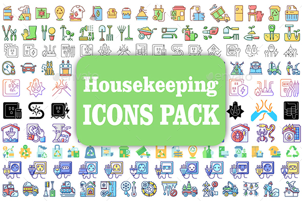 Housekeeping icons pack