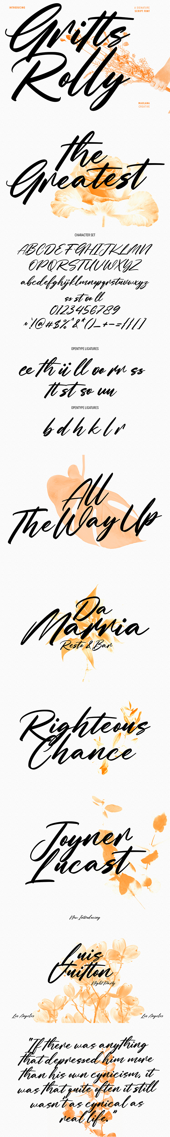 Gritts Rolly Script Font