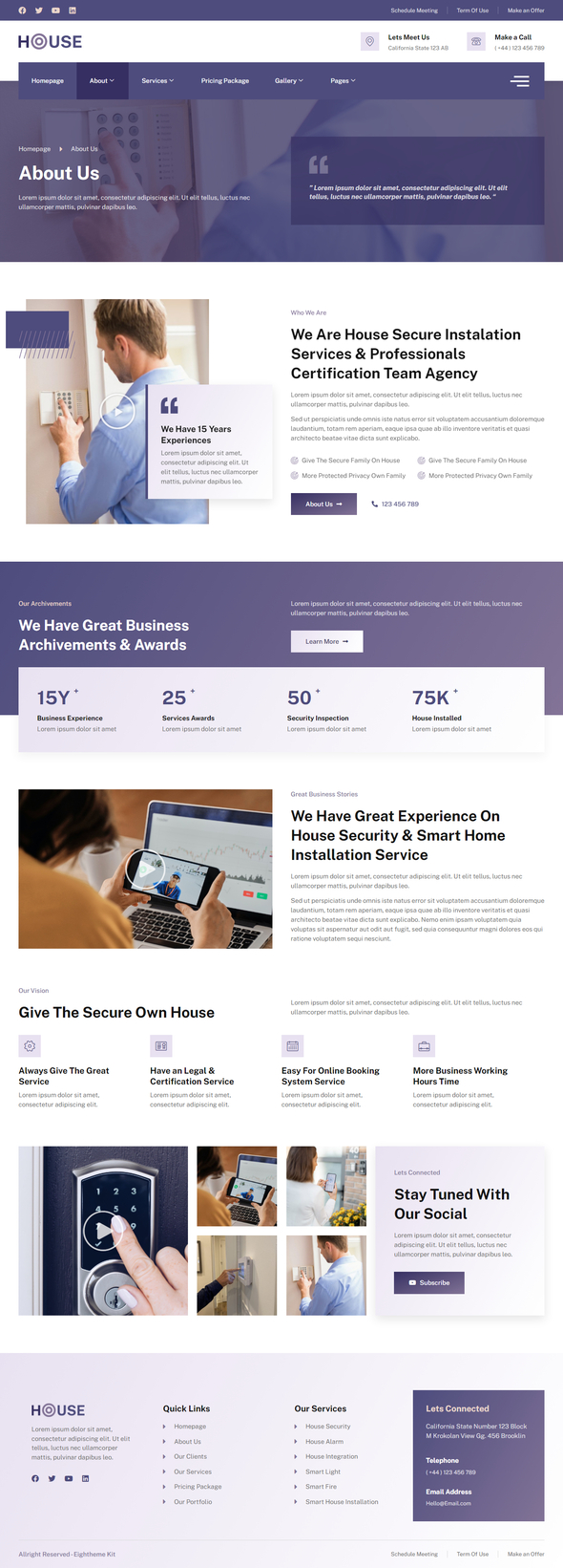 Housec - Smart Home Security Service Elementor Template Kit by Design_8