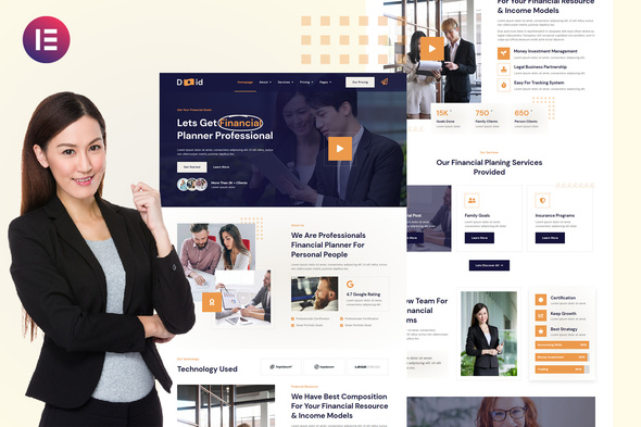 Duid - Personal Financial Consultant Service Elementor Template Kit