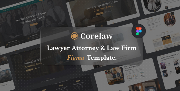 Corelaw - Lawyer Attorney & Law Firm Figma Template By Egenstheme ...