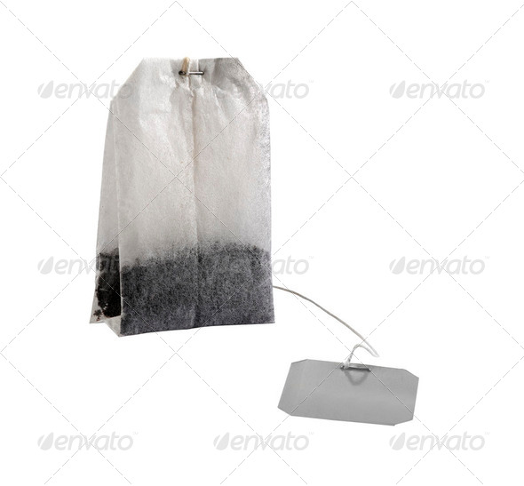 Tea bag isolated on a white background - Stock Photo - Images
