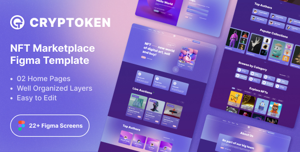 CrypToken- NFT Marketplace Figma Template