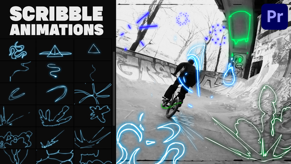 Abstract Scribble Animations for Premiere Pro