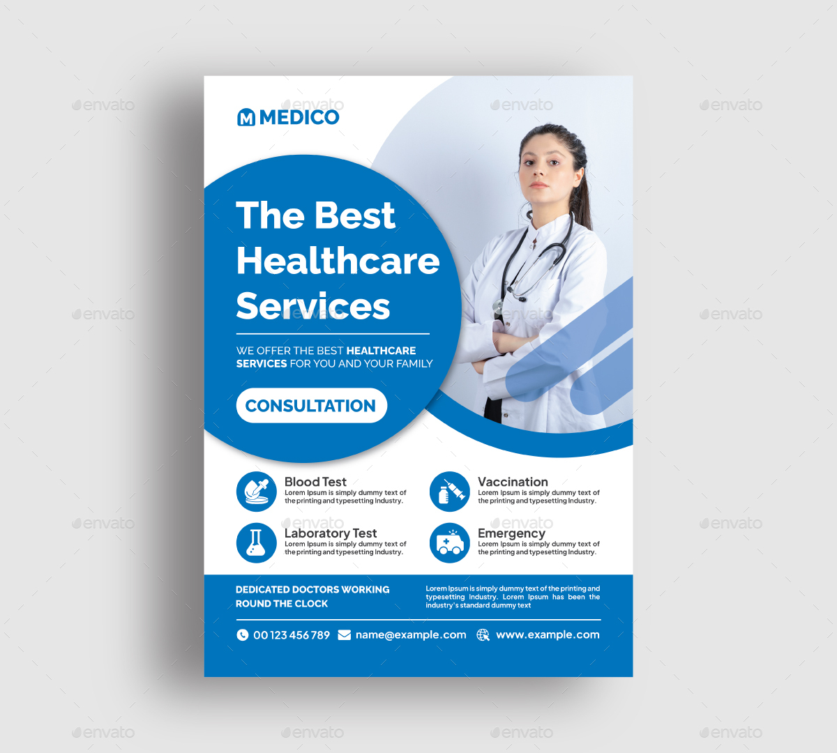 Medical and Healthcare Flyer, Print Templates | GraphicRiver