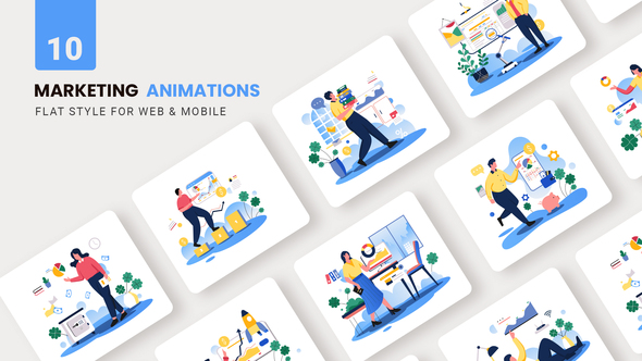 Business Maketing Animations - Flat Concept