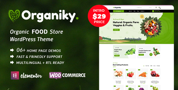 Organiky - Organic Food Store WordPress Theme