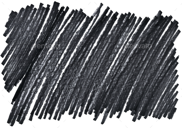 chaotic dark black marker brush doodles texture on white