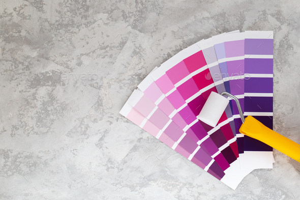 Purple Colour pallete cards - Stock Photo - Images
