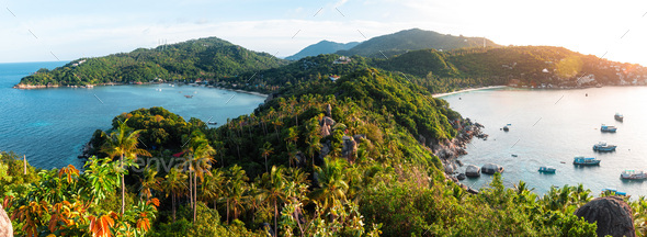 Koh Tao, Jon Suwan Viewpoint in the morning Stock Photo by ArtRachen