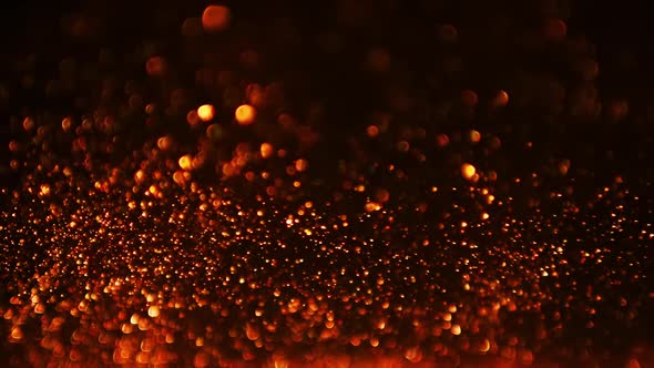 Abstract Shining Orange Particles Animation Motion Background